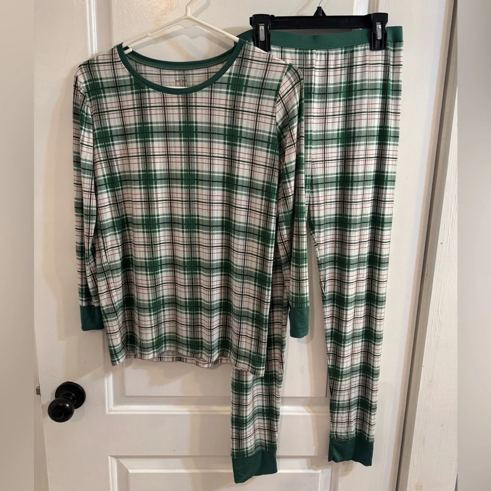 Little Sleepies Noel Plaid 2pc Pajama Set Size 16 Bamboo Viscose